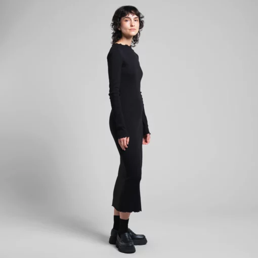 Dedicated Rib Dress Lofta Black
