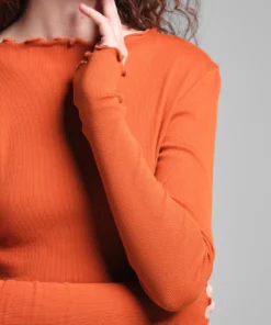 Dedicated Rib Dress Lofta Cinnamon Orange