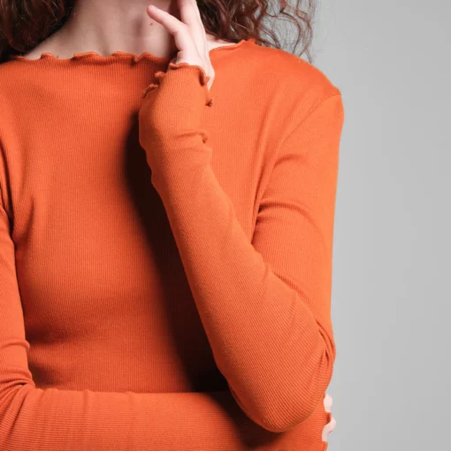 Dedicated Rib Dress Lofta Cinnamon Orange