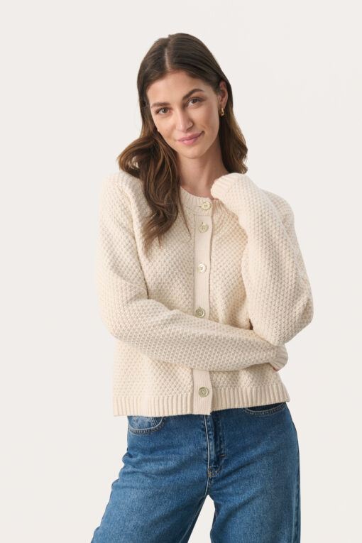 Part Two Leonida Cardigan Whitecap Gray