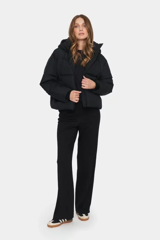 Saint Tropez Feysz Short Puffer Jacket Black
