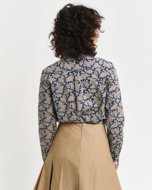 Gant Woman Paisley Voile Shirt Persian Blue