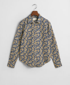 Gant Woman Paisley Voile Shirt Persian Blue