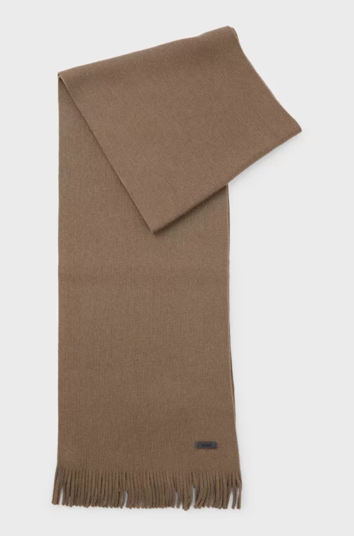 Boss Albas Scarf Khaki Green