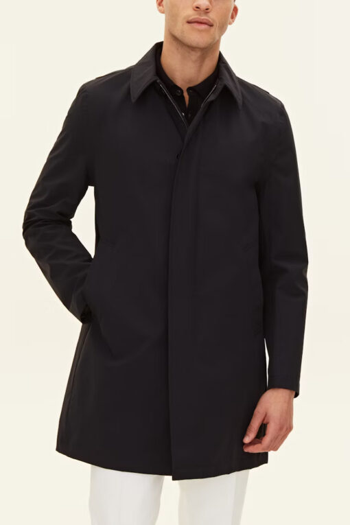 Oscar Jacobson Car Coat Dark Blue