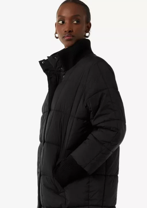 Comma, Quilted Coat Black