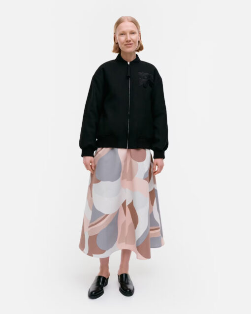 Marimekko Monumentti Solid Wool Coat Black