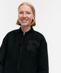 Marimekko Monumentti Solid Wool Coat Black