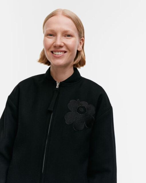 Marimekko Monumentti Solid Wool Coat Black