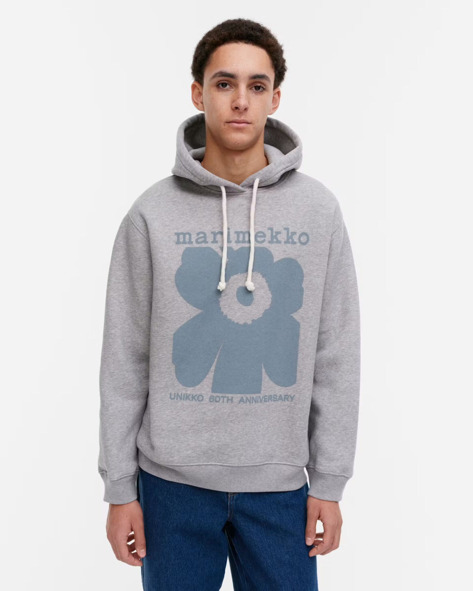 Buy Marimekko Kioski Luuppi II Unikko Placement Hoodie Grey
