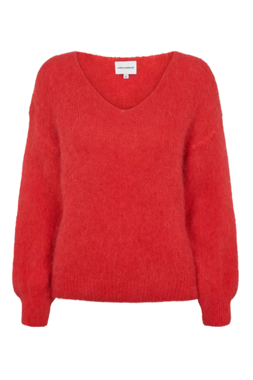 American Dreams Milana LS Alpaca Pullover Lipstick Red