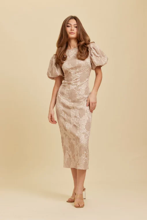 Dry Lake Liz Long Dress Champagne