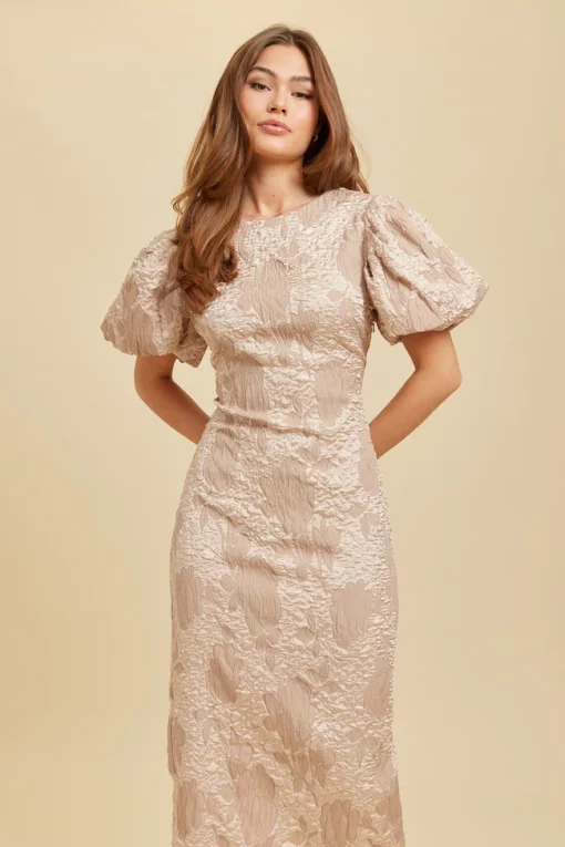 Dry Lake Liz Long Dress Champagne