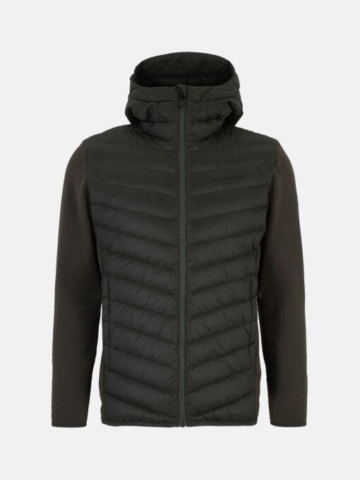 Peak Performance Frost Down Hybrid Hood Jacket Men Olive Extreme