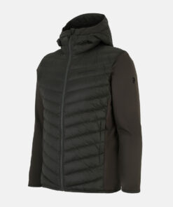 Peak Performance Frost Down Hybrid Hood Jacket Men Olive Extreme