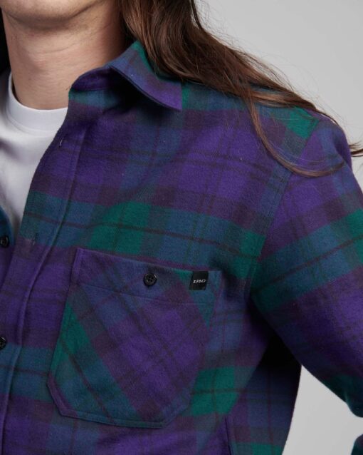 Edwin Millenium Ls Shirt Green/Purple