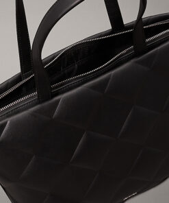 Calvin Klein Diamond Quilt Medium Shopper Black