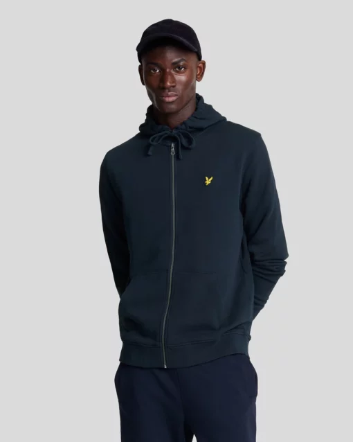 Lyle & Scott Zip Through Hoodie Dark Navy