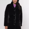 Rino & Pelle Nonna Faux Fur Coat Black