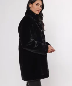 Rino & Pelle Nonna Faux Fur Coat Black