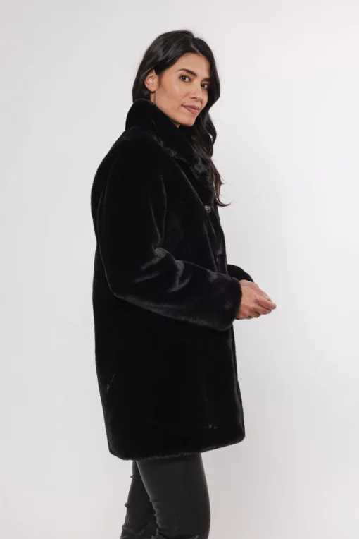 Rino & Pelle Nonna Faux Fur Coat Black