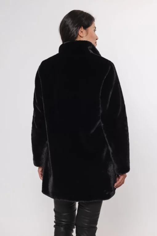 Rino & Pelle Nonna Faux Fur Coat Black