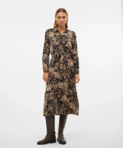 Vero Moda Ofreya 7/8 Shirt Dress Brown