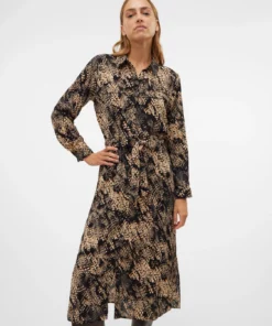 Vero Moda Ofreya 7/8 Shirt Dress Brown