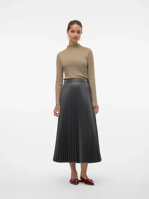 Vero Moda Bella Holly Coated Skirt Asphalt