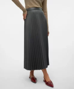 Vero Moda Bella Holly Coated Skirt Asphalt
