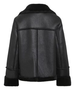 Vila Avi Fake Leather Jacket Black