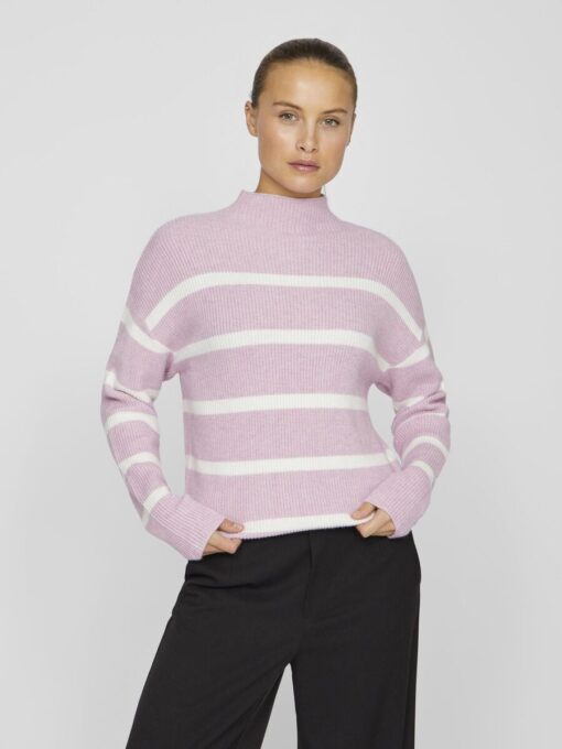 Vila Ril Mockneck Knit Winsome Orchid