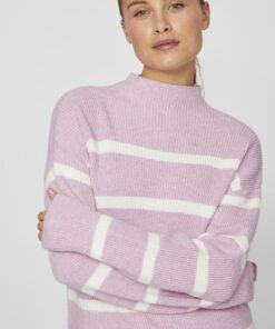 Vila Ril Mockneck Knit Winsome Orchid