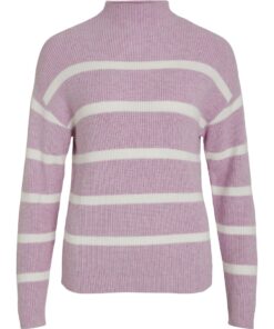 Vila Ril Mockneck Knit Winsome Orchid