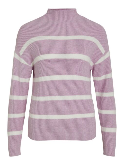 Vila Ril Mockneck Knit Winsome Orchid