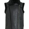 Vila Avi Fake Leather Vest Black