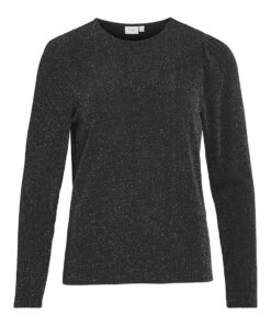 Vila Eleina O-Neck Top Black Beauty