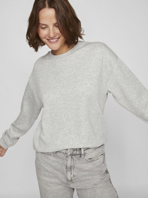 Vila Sandy Sweatshirt Light Grey Melange