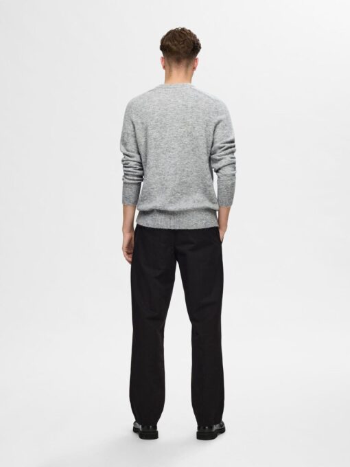 Selected Homme Rai Crew Neck Knit Light Grey Melange