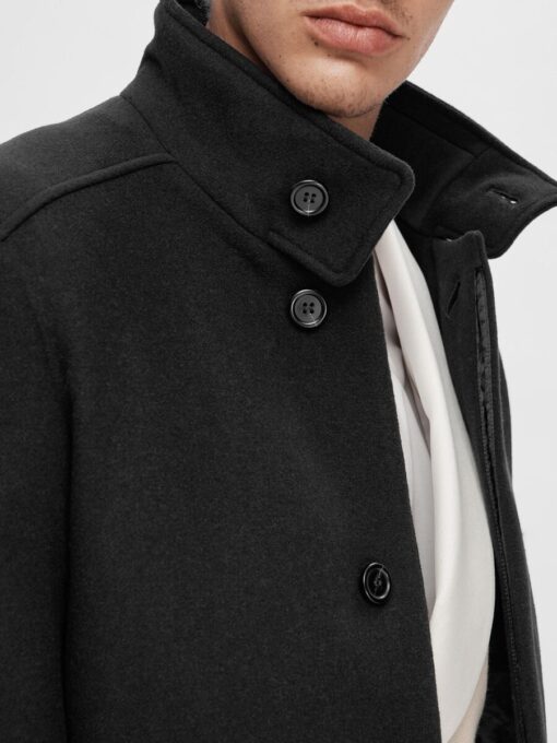 Selected Homme New Reuben Coat Black