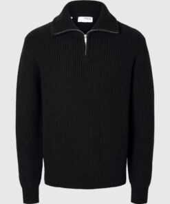 Selected Homme Land Knit Half Zip Tofu