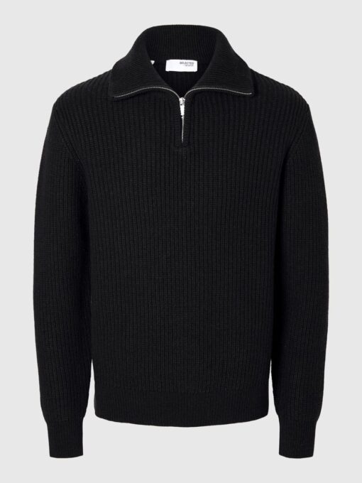 Selected Homme Land Knit Half Zip Tofu