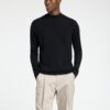 Selected Homme Tray Merino Mock Neck Knit Black