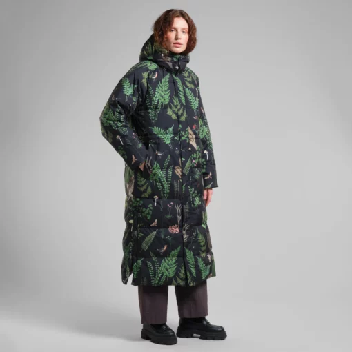 Dedicated Long Puffer Jacket Karmas Secret Garden Multi Color