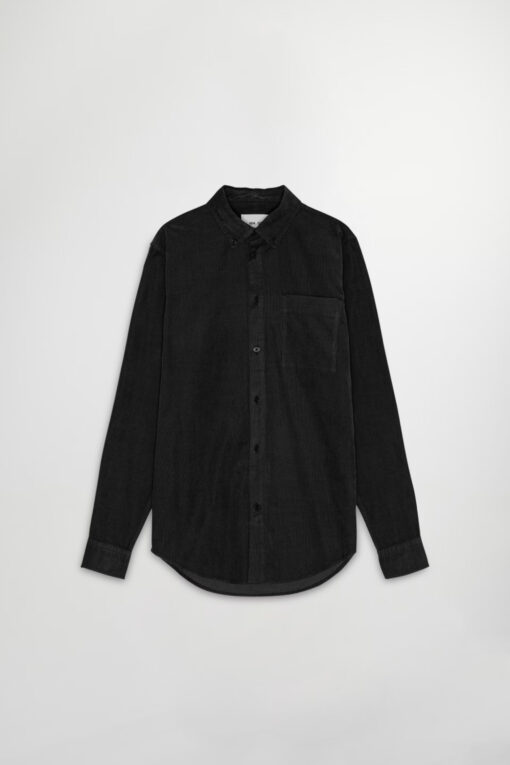 NN.07 Arne Baby cord Shirt Black