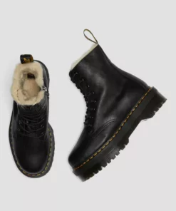 Dr. Martens Jadon Faux Fur Lined Leather Platform Boots