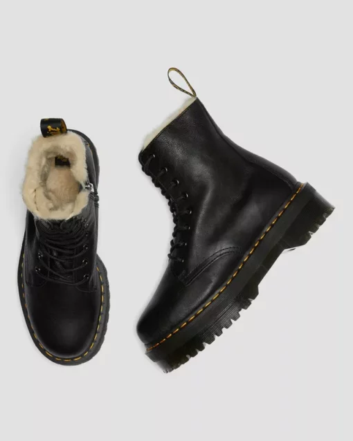 Dr. Martens Jadon Faux Fur Lined Leather Platform Boots