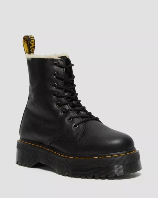 Dr. Martens Jadon Faux Fur Lined Leather Platform Boots