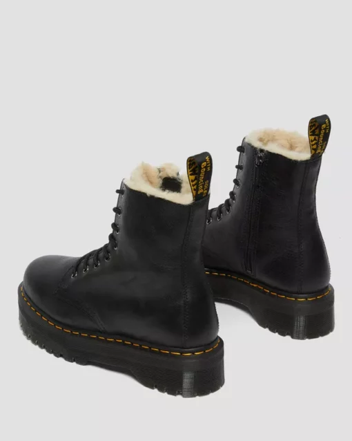 Dr. Martens Jadon Faux Fur Lined Leather Platform Boots