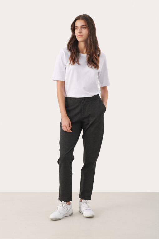 Part Two Mighty Pants Dark Grey Melange